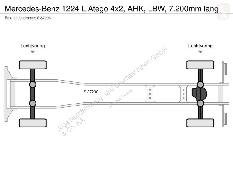 Грузовик Mercedes 1224 L 4x2, AHK, LBW, 7.200mm...