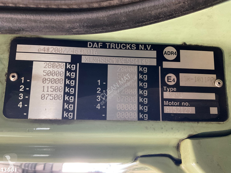 Kamion DAF FAS 85  410 VDL 21 Ton haakarmsysteem