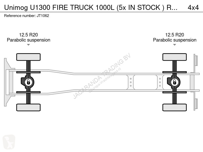 Vrachtwagen Unimog FIRE TRUCK 1000L (5x IN...