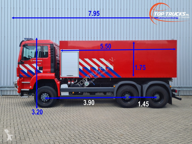Camion MAN 26.400 6x6 - 14.000 ltr Brandweer,...