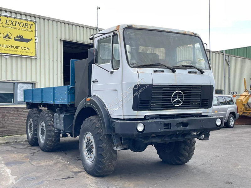 Vrachtwagen Mercedes Open Box 6x6 V8 Full Steel...