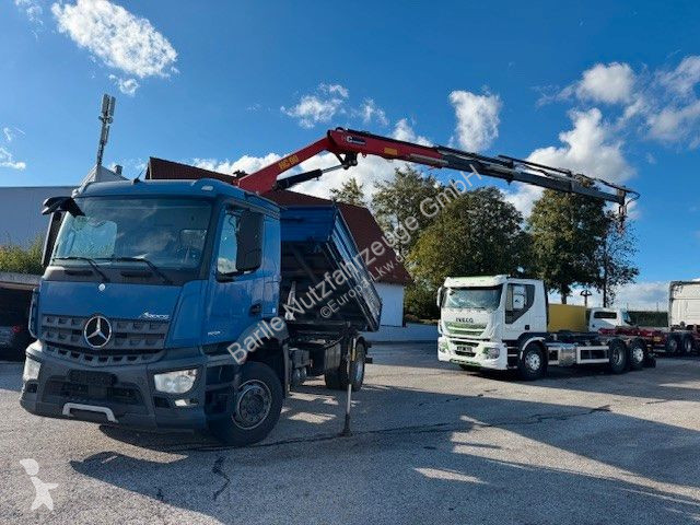 Kamion Mercedes 1835K €6 3-Seiten-Kipper Kran