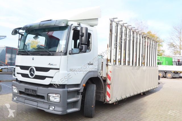 Camion Mercedes 1833 L - Glastransporter Kran...
