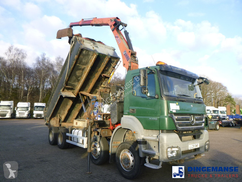 Camion Mercedes 3236 8x4 RHD tipper + Hiab 1283...