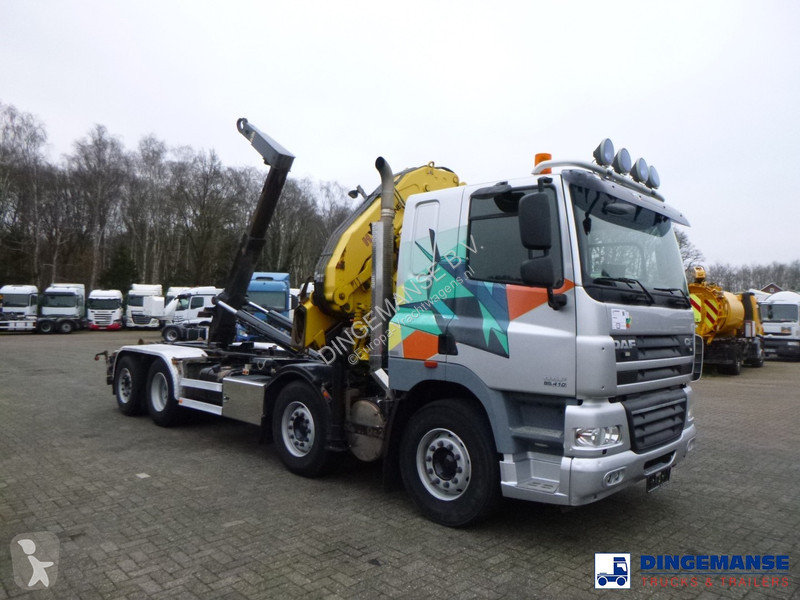 Kamion DAF 85410 8x2 Hyva container hook + crane