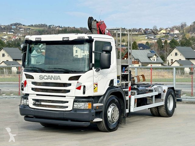 Camión Scania 250 * HMF 635 K2 + FUNK * TOZUSTAND