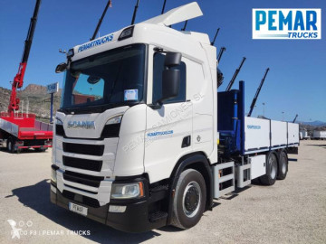 Camión grúa caja abierta Scania