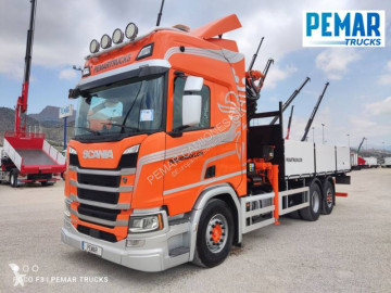 Camion grue ridelles Scania