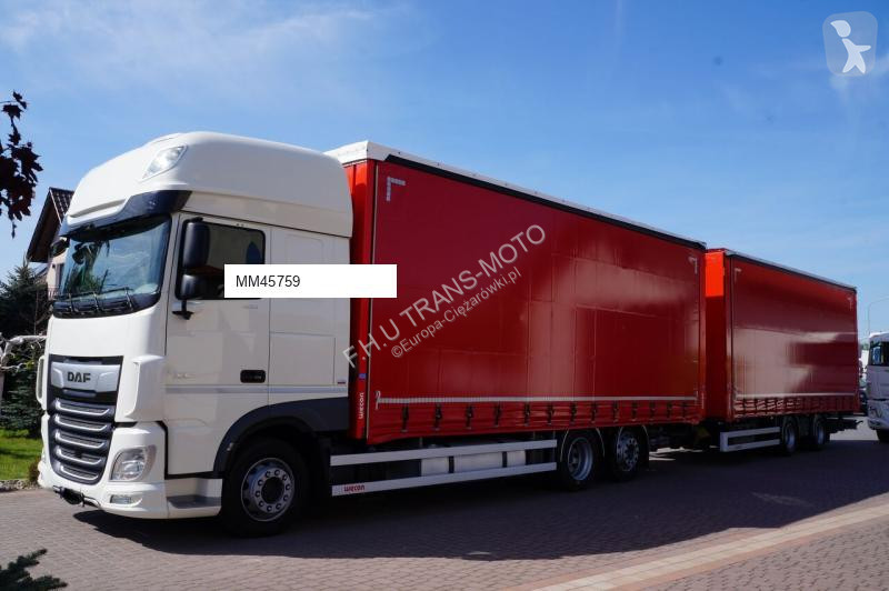 Camion remorque DAF XF 480 EURO 6 ZESTAW TANDEM...