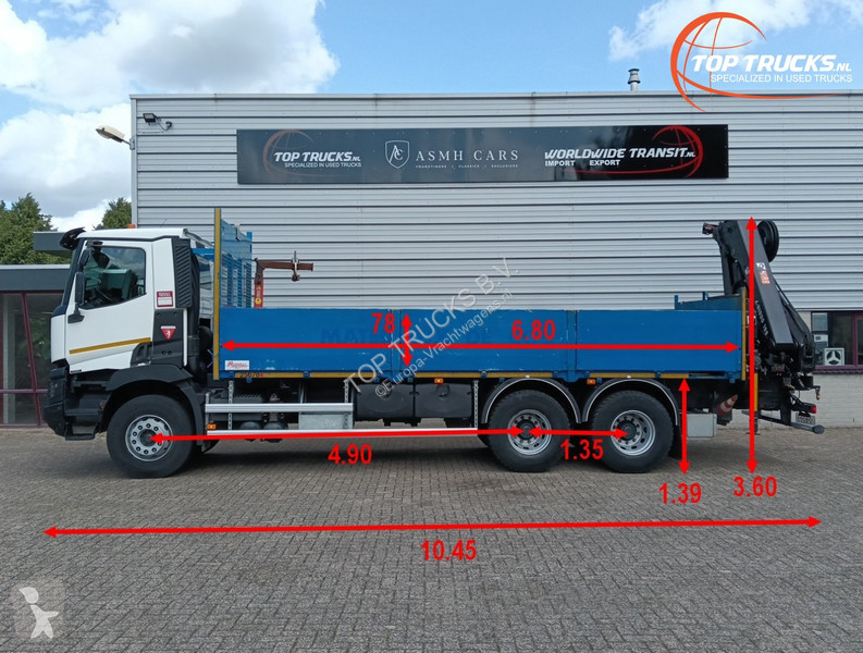 Vrachtwagen Renault C 430 6x4 -18 TM HIAB...