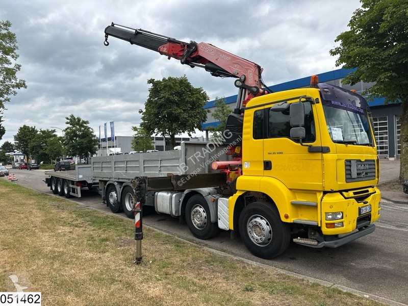 Kamion MAN 35 400 8x2, Handgeschakeld, Fassi,...