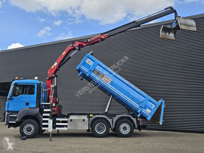 Kamion MAN 28.400 6X4-4 BL / CRANE + 2 SIDE TIPPER