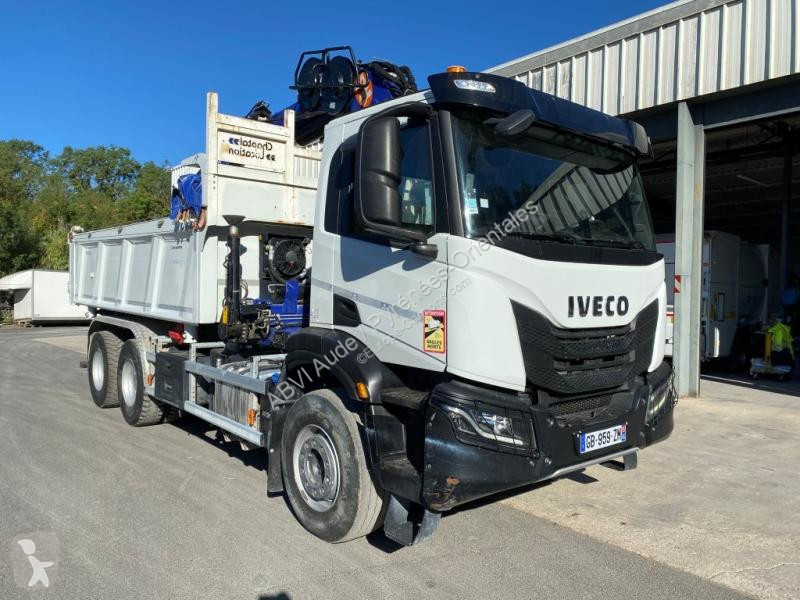 Camion Iveco 460cv bibenne grue ralentisseur...