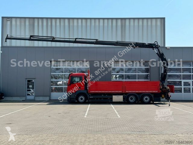 Lastbil MAN TGS 26.430 Baustoffpritsche Fassi...