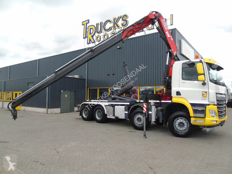 Kamion DAF 480 + 8X4 + FASSI 16T/M + 20T HOOK +...