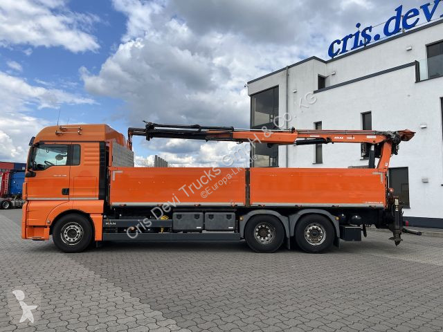 Lastbil MAN TGX 6x2 Atlas 145.2 Kran Baustoff /...