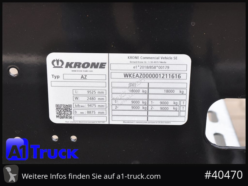 مقطورة Krone AZW 18, MAXI für 1120mm + 1320mm,...