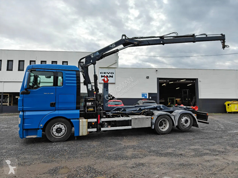 شاحنة MAN 26.400 Container Hyvalift Crane HIAB 144