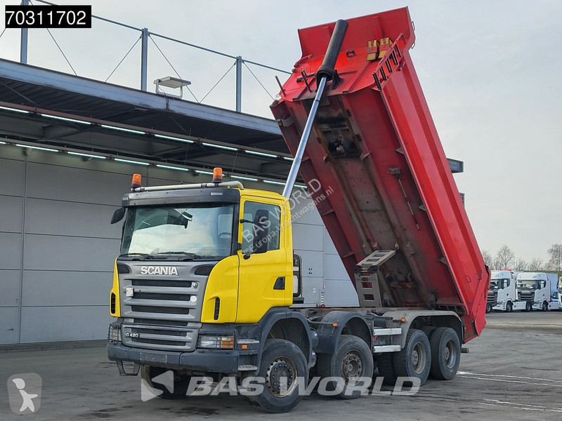 شاحنة Scania 420  8X6 8x6 18m3 KH Kipper Steel...