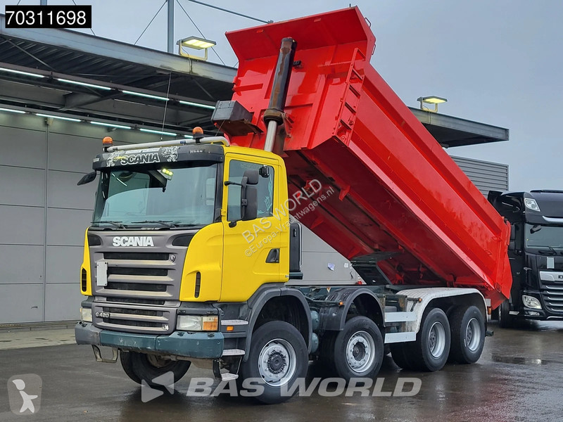 Camion benne Scania G 420 8X6 8x6 18m3 KH Kipper Steel suspension Big ...