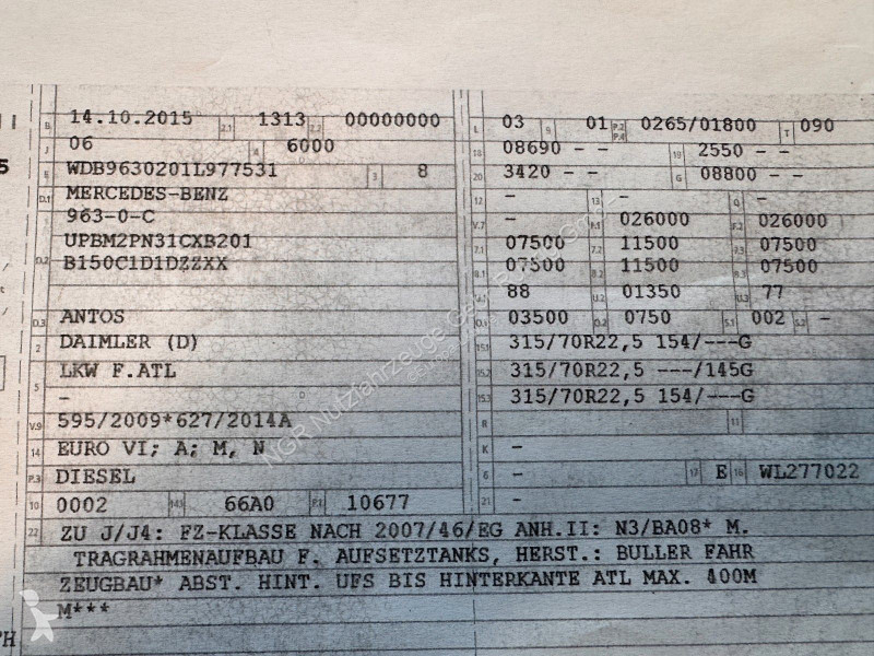 شاحنة Mercedes 2536 ADR Valid &...
