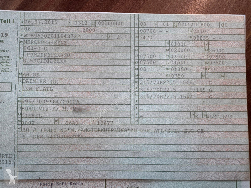 شاحنة Mercedes 2536 ADR Valid &...
