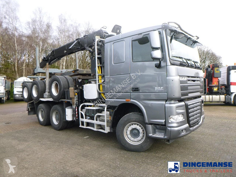 شاحنة DAF 105510 6x4 + Loglift F281S83 crane /...