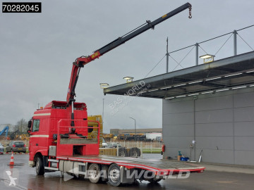 Камион DAF 900 XF 440 6X2 NL-Truck Transporter HMF -K2 Kran Winch Lift-Lenkachse Euro 6