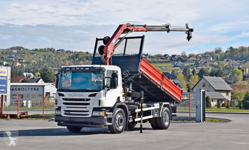 شاحنة Scania 250* Kipper 4,75m * HMF 635 K2 +...