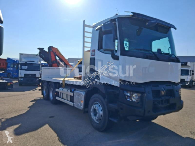 شاحنة Renault C430.26  6X4 UA + CAJA ABIERTA