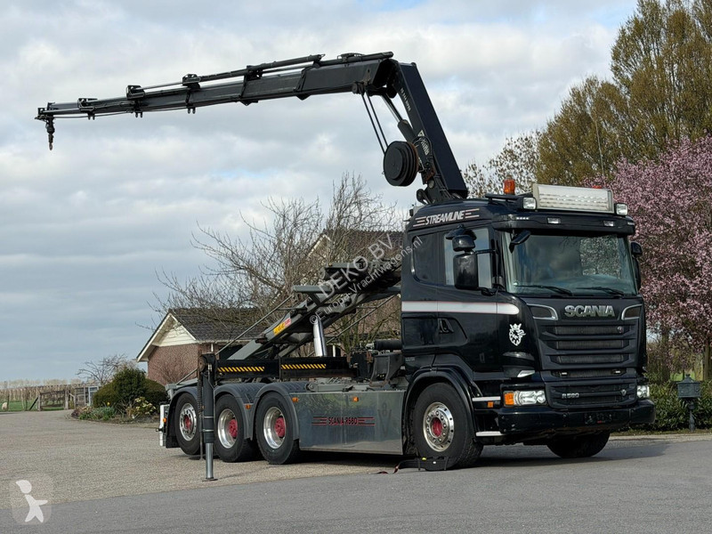 شاحنة Scania R580 V8 8x4 !!TRIPE HIAB 24 TM...
