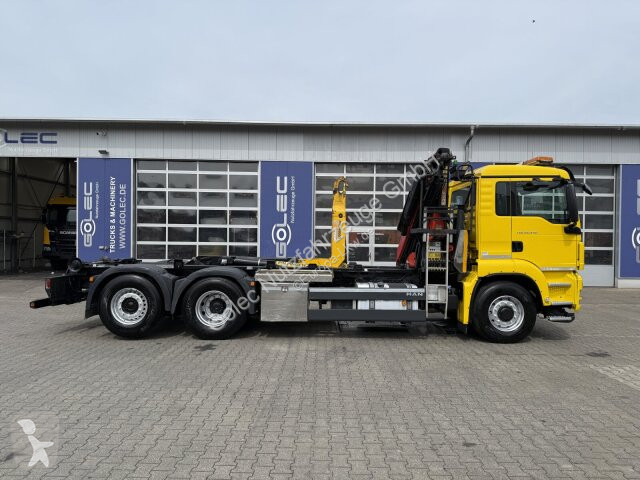 Lastbil MAN TGS 26.440 6x4H Abrollkip Kran...