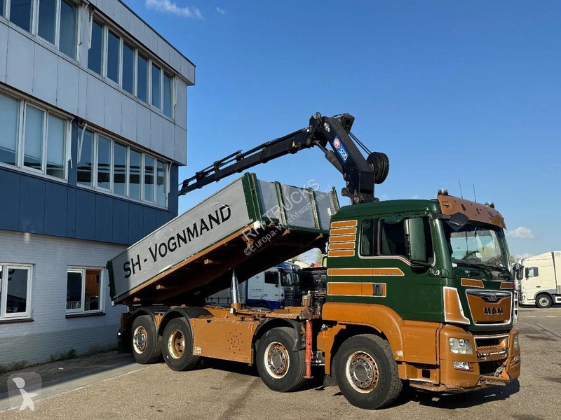 شاحنة MAN 35.480 8X2 KIPPER + HMF 3220-K6 +...
