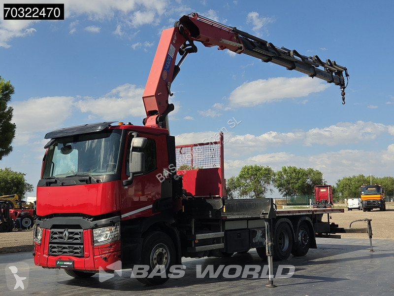 شاحنة Renault C 380 6X2 Grua HMF 4020 6x...