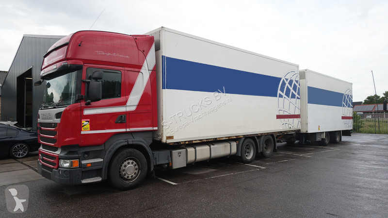 شاحنة Scania 400 6x2 closed box in combo with...