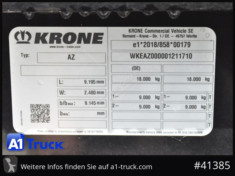 شاحنة Krone Standard BDF Anhänger, NEU ohne...