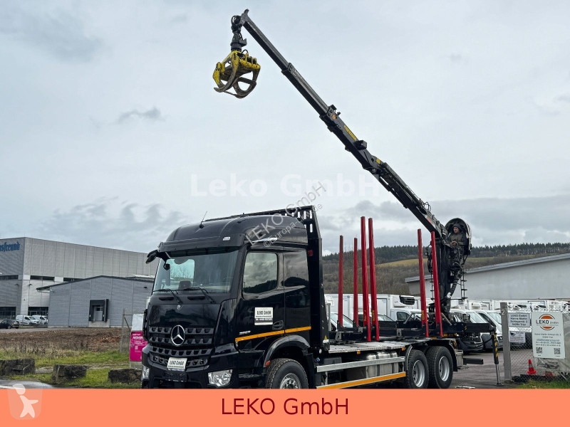 شاحنة Mercedes 2653 Mit Kran Loglift 125Z Holz LKW