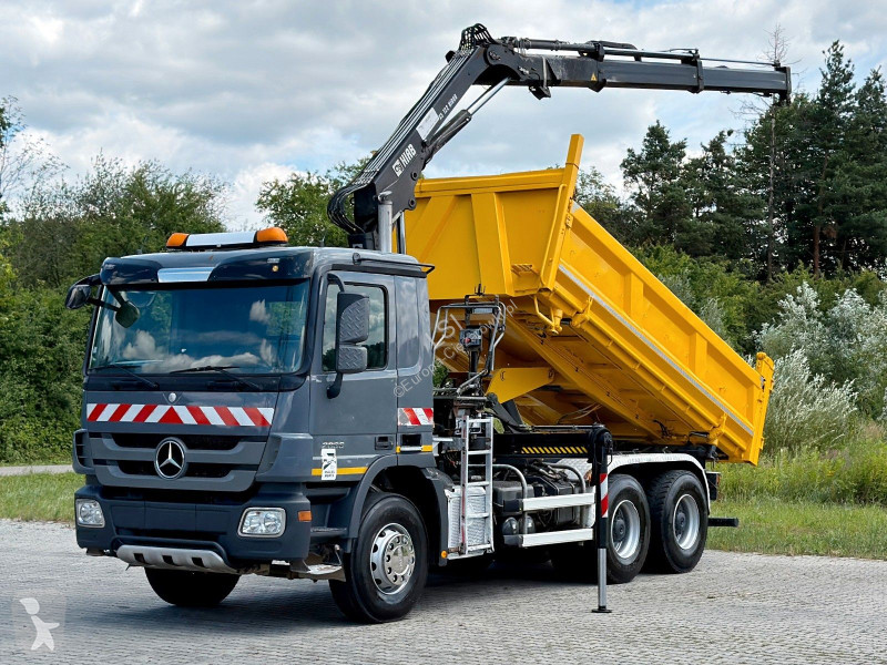 شاحنة Mercedes ACTROS * KIPPER 4,80 + KRAN/FUNK...
