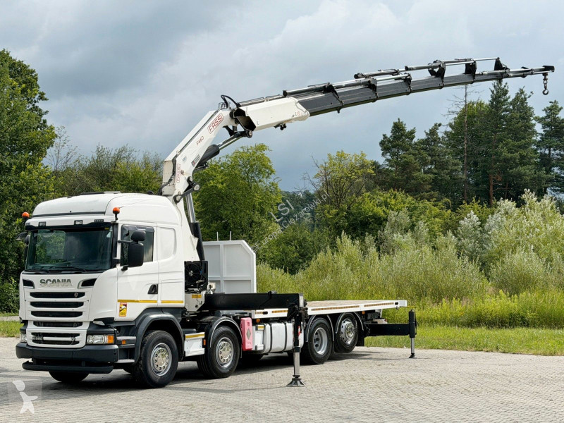 شاحنة Scania R 580 * PATFORM 8,40m * FASSI F660...