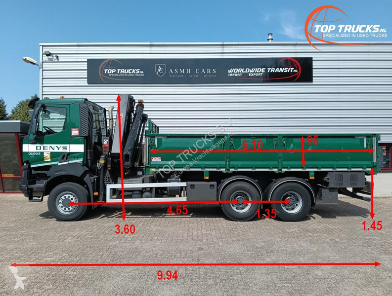 Camion Renault K 460 6x6 -HIAB 18TM Crane,...