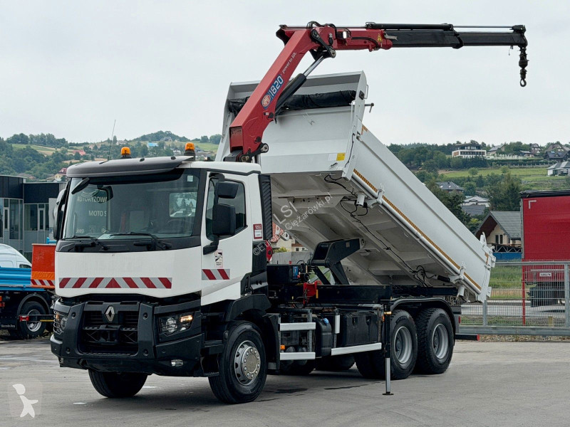 شاحنة Renault C 380* KIPPER 5,20 m* KRAN/FUNK *...