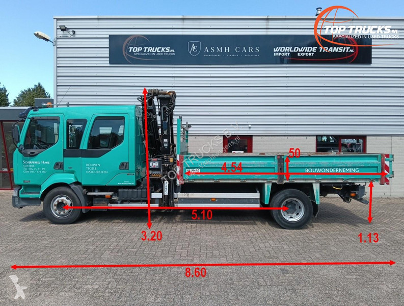 Lastbil Renault 220 DCI Hiab 9TM Kraan, Crane,...