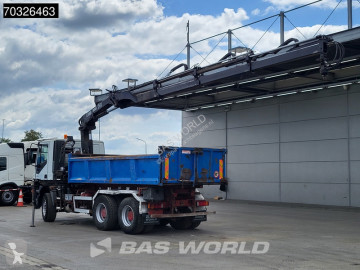 Камион Iveco Trakker 310 6X4 HIAB 122 Duo Kran Crane 8m3 tipper Steelsuspension Big-Axle Euro 3