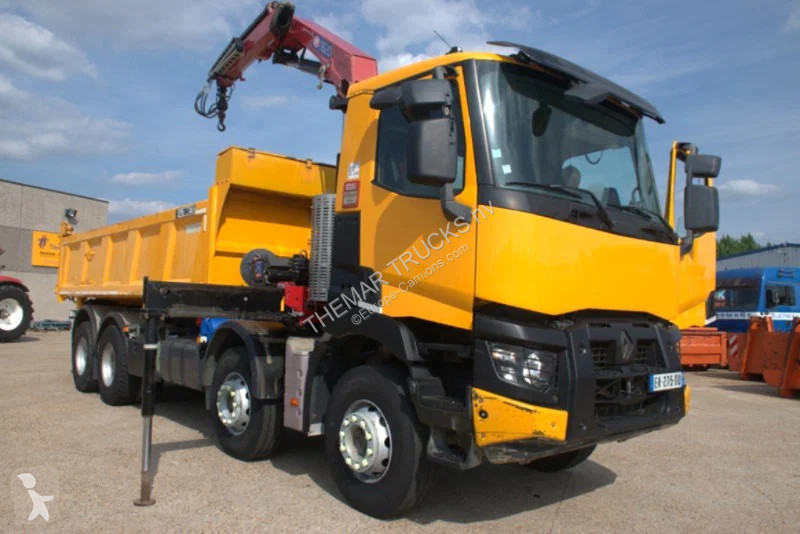 شاحنة Renault C430 Tipper + Crane HMF