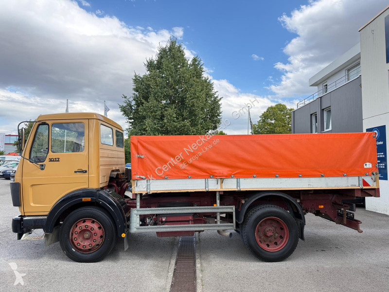 شاحنة Mercedes Plattendruckwagen Planen Aufbau...