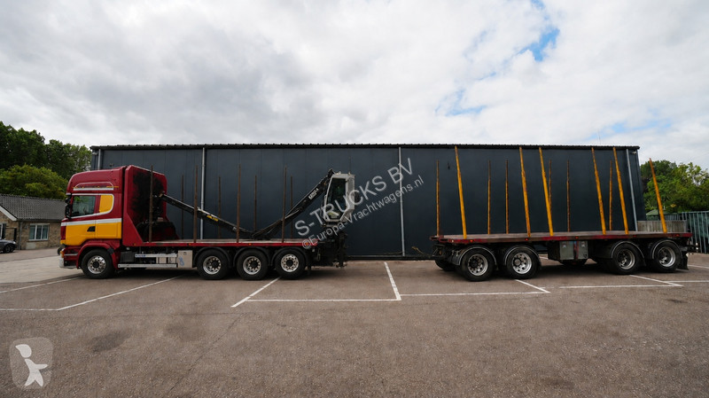 شاحنة Scania R 580 V8 8X4 LOGTRANSPORT COMBI...