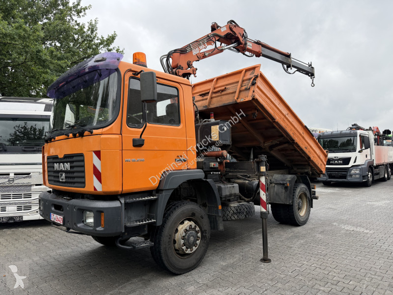 شاحنة MAN ME 18.250 4X4 Kipper mit Kran Atlas...