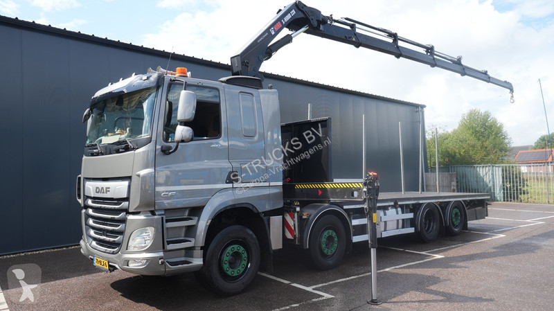 شاحنة DAF 480 8x2 Open box truck with Hiab...