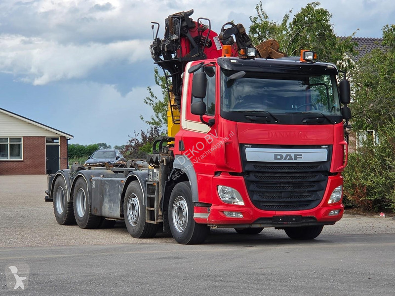 Vrachtwagen DAF 510 Palfinger Z crane. HOOK...