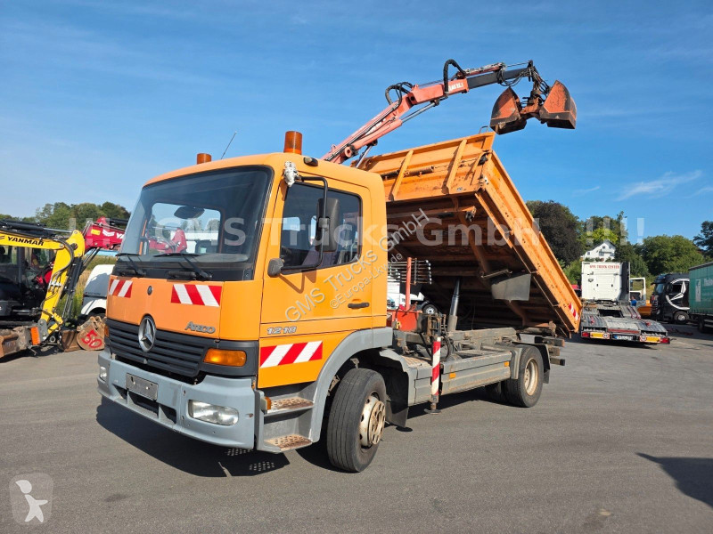 Camion Mercedes 1218 / Kipper+Kran / load...